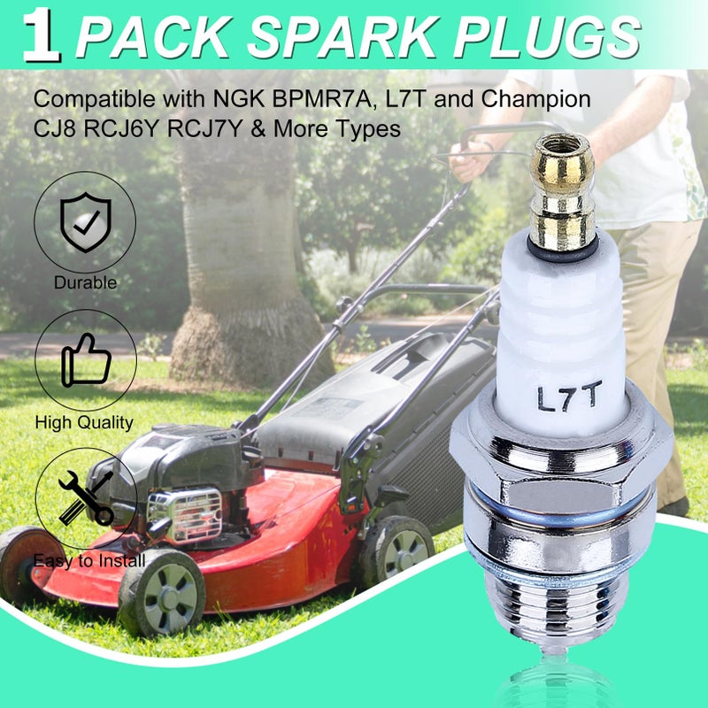 Adefol Spark Plug Replacement for NGK BPMR7A, L7T and for Champion CJ8 RCJ6Y RCJ7Y & More Types Sparkplug, Adefol Spark Plugs Fit for Stihl & Husqvarna Chainsaw Lawnmower Engines - Image 2